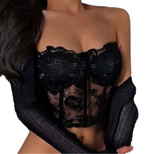 Glitz Black Lace Bandeau Intimates
